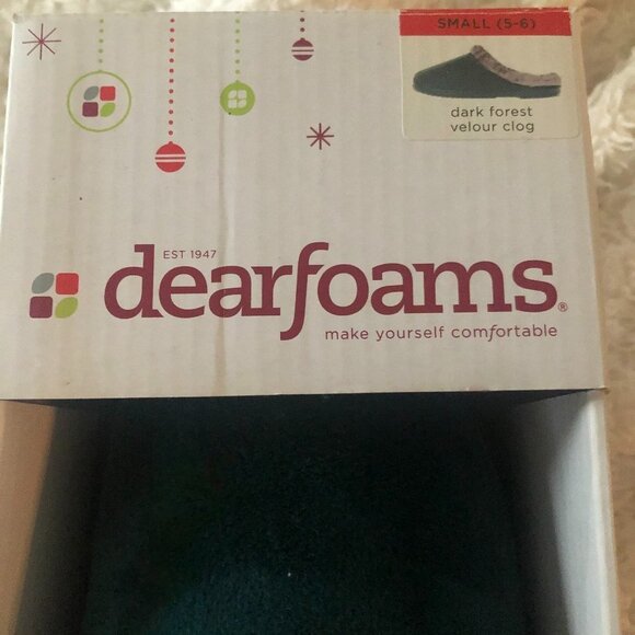 DEARFOAMS DARK FOREST VELOUR CLOG SMALL (5-6) NEW IN BOX - Picture 9 of 11
